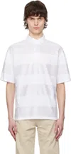 Coperni Crystal-embellished Polo Shirt In White-silver