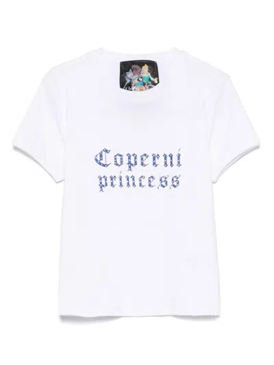 COPERNI COPERNI WHITE T-SHIRT WITH PRINT