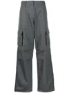 Coperni Wide-leg Cargo Trousers In Grey
