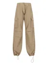 Coperni Cotton Wide-leg Cargo Pants In Kaki