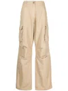 Coperni Wide-leg Cargo Trousers In Neutrals