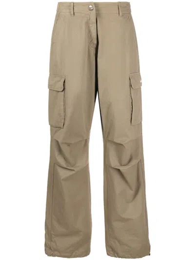 Coperni Wide Leg Cargo Trousers In Brown