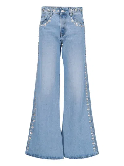 COPERNI WIDE-LEG JEANS - LIGHT BLUE STUDDED