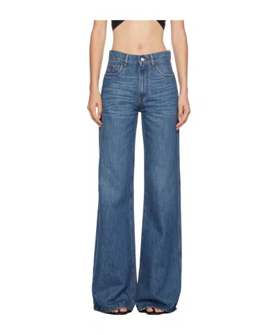 Coperni Wide Leg Jeans In Blue