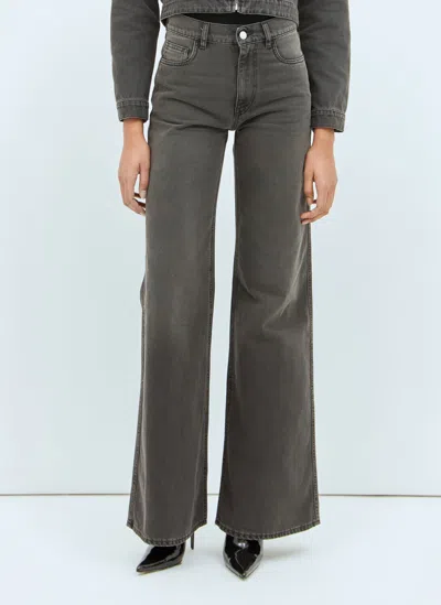 Coperni Wide Leg Jeans In Grey