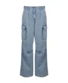 Coperni Denim Cargo Trousers In Gray