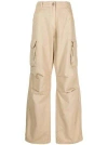 Coperni Wide-legged Overalls And Casual Pants In Nude