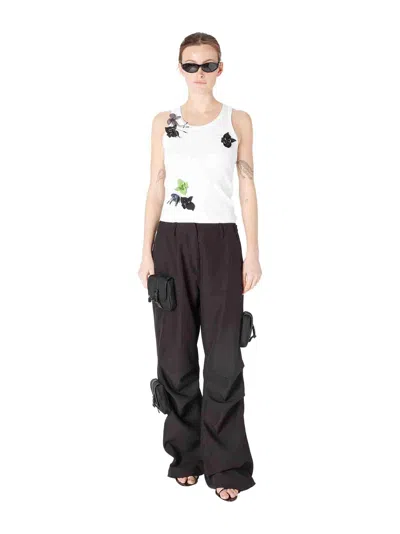 Coperni Wide-leg Cargo Trousers In Black