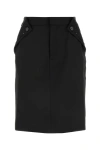 Coperni Stretch Polyester Blend Skirt With Back Vent In Black