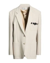 Coperni Tailored Beige Jacket With Single-breasted Design In White