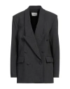 Coperni Woman Blazer Charcoal Size M Virgin Wool, Elastane In Grey
