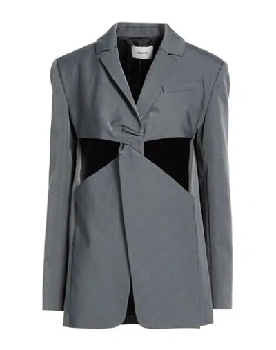 Coperni Woman Blazer Grey Size 8 Recycled Polyester In Gray