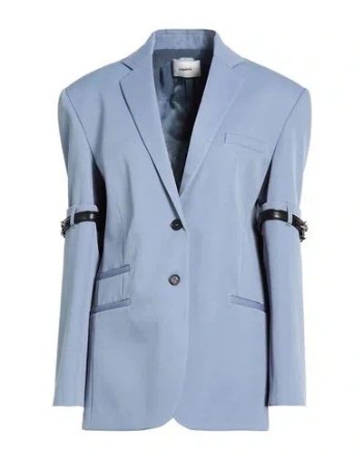 Coperni Woman Blazer Slate Blue Size Xxl Polyester