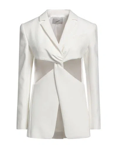 Coperni Woman Blazer White Size 2 Polyester, Viscose, Elastane In White