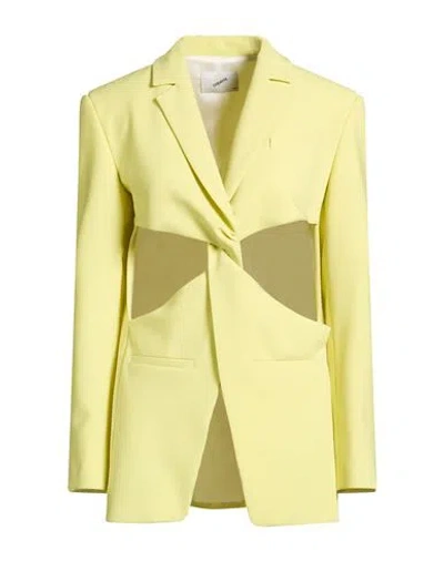 Coperni Woman Blazer Yellow Size 8 Polyester, Wool, Elastane