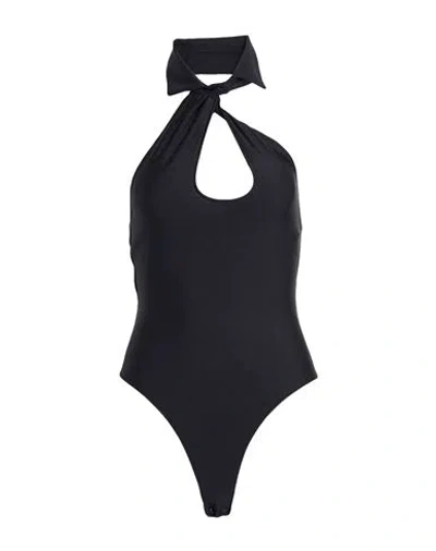 Coperni Woman Bodysuit Black Size 8 Polyamide, Elastane