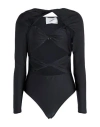 Coperni Woman Bodysuit Black Size S Polyamide, Elastane In Black