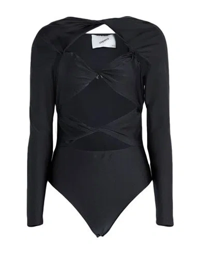 Coperni Woman Bodysuit Black Size S Polyamide, Elastane