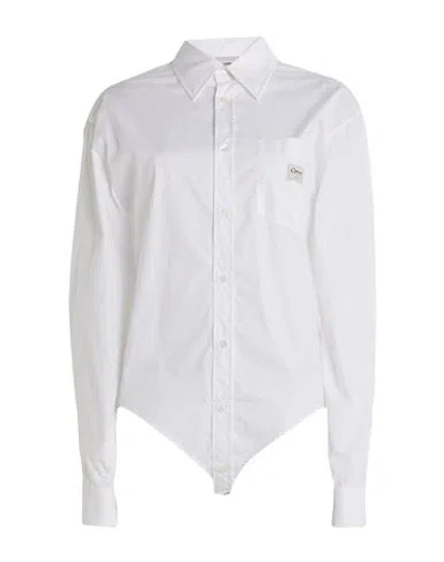 Coperni Woman Bodysuit White Size 6 Cotton