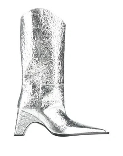 Coperni Woman Boot Silver Size 8 Leather