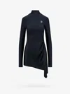 Coperni Asymmetric Midi Dress In Black