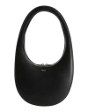 Coperni Leather Shoulder Bag With Croco Print In Black
