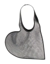 Coperni Heart Tote Bag With Crystals In Black