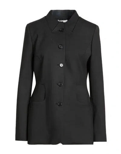 Coperni Woman Jacket Black Size 8 Recycled Polyester, Viscose, Polyester, Elastane
