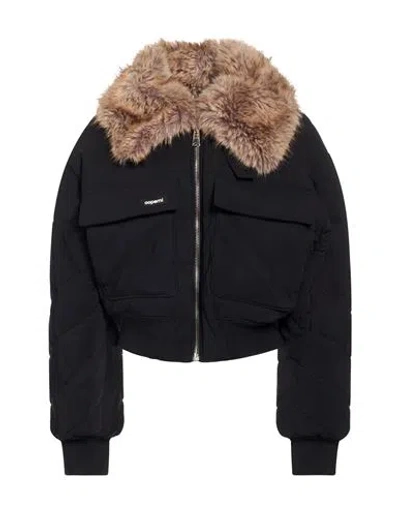 Coperni Faux-fur-trimmed Bomber Jacket In Black