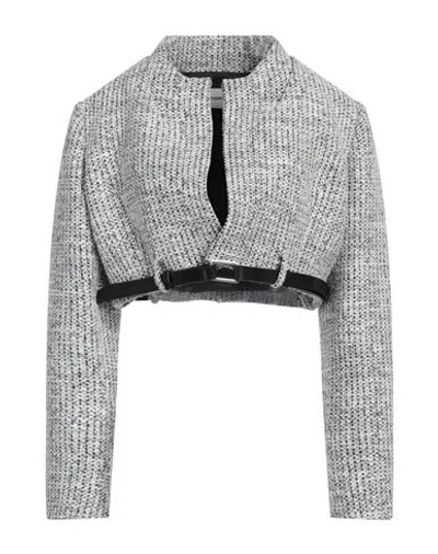 Coperni Cropped Trompe Loeil Jacket In White