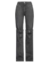 Coperni Gray Open Knee Jeans In Black