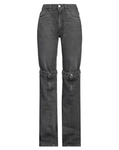 COPERNI COPERNI WOMAN JEANS BLACK SIZE L COTTON