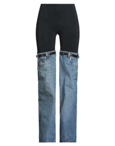Coperni Woman Jeans Blue Size 6 Polyamide, Polyester In Black