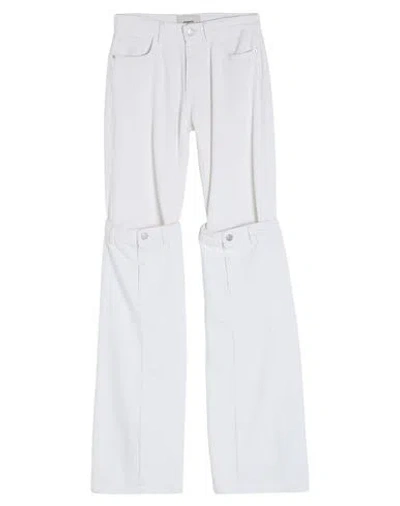 Coperni Woman Jeans White Size M Cotton