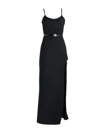 Coperni Woman Maxi Dress Black Size 8 Cotton, Polyester, Elastane