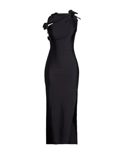 Coperni Woman Maxi Dress Black Size Xl Polyamide, Elastane