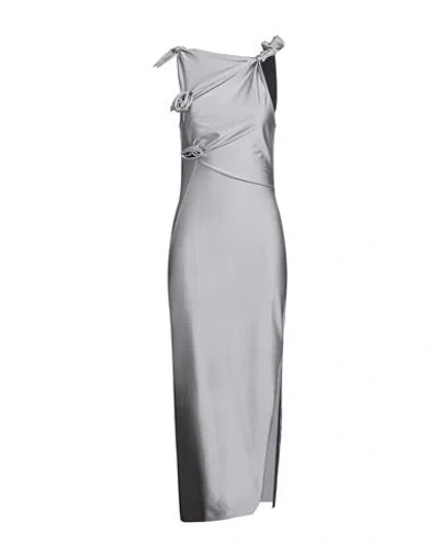Coperni Woman Maxi Dress Grey Size Xl Polyamide, Elastane In Gray