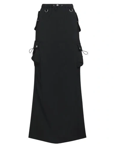 Coperni Woman Maxi Skirt Black Size 8 Polyester, Wool, Elastane
