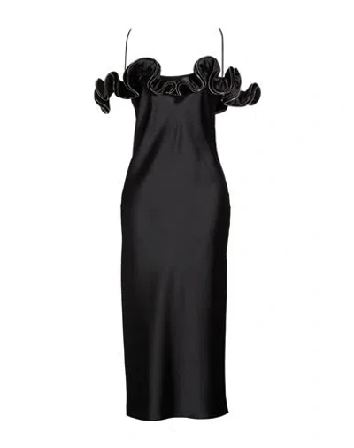 Coperni Woman Midi Dress Black Size 10 Polyester