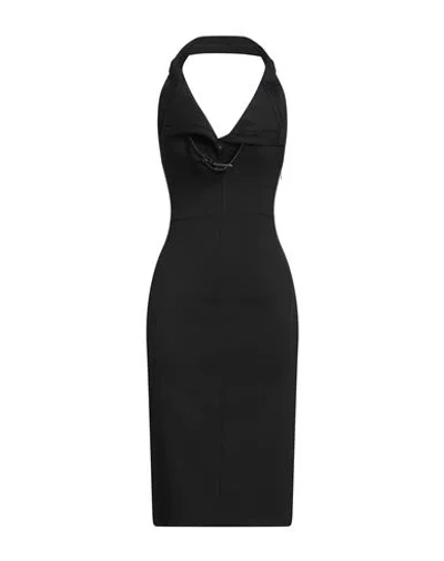 Coperni Woman Midi Dress Black Size 8 Recycled Polyester, Viscose, Polyester, Elastane