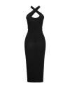 Coperni Woman Midi Dress Black Size L Viscose, Elastane In Black