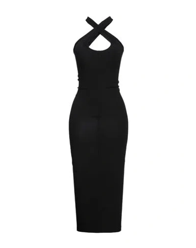 Coperni Woman Midi Dress Black Size L Viscose, Elastane