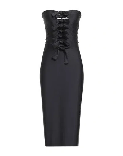 Coperni Woman Midi Dress Black Size M Polyamide, Elastane