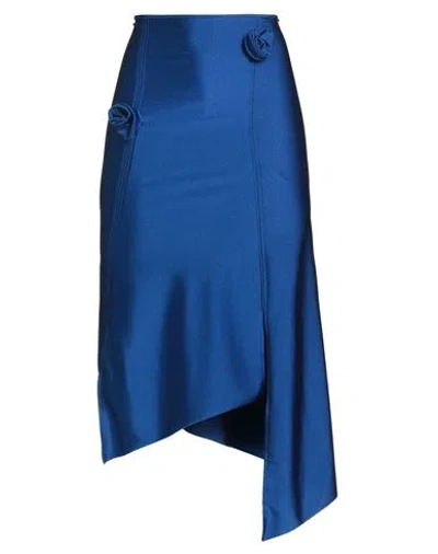 Coperni Woman Midi Skirt Blue Size Xs Polyamide, Elastane