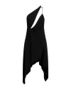 Coperni Woman Mini Dress Black Size 12 Viscose, Elastane In Black