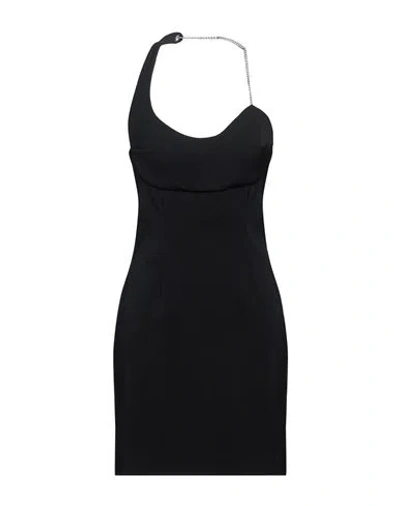 Coperni Woman Mini Dress Black Size 6 Viscose, Elastane