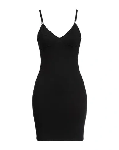 Coperni Woman Mini Dress Black Size 8 Viscose, Polyamide, Elastane