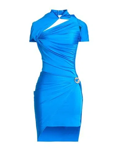 Coperni Woman Mini Dress Blue Size S Polyamide, Elastane