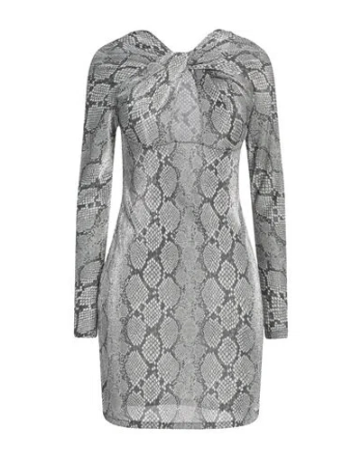 Coperni Woman Mini Dress Grey Size L Polyamide, Elastane In Gray