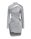 Coperni Woman Mini Dress Grey Size L Polyamide, Elastane In Grey